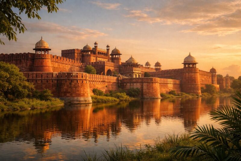 découvrez le fort rouge d'agra, un joyau historique moghol classé au patrimoine mondial de l'unesco, symbole d'architecture et d'histoire indiennes.