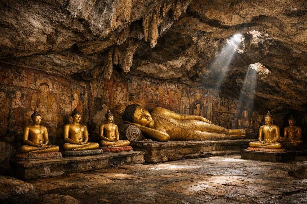 découvrez les grottes de dambulla, un sanctuaire souterrain unique au monde, célèbre pour ses fresques anciennes, ses statues bouddhistes impressionnantes et son importance historique remarquable.