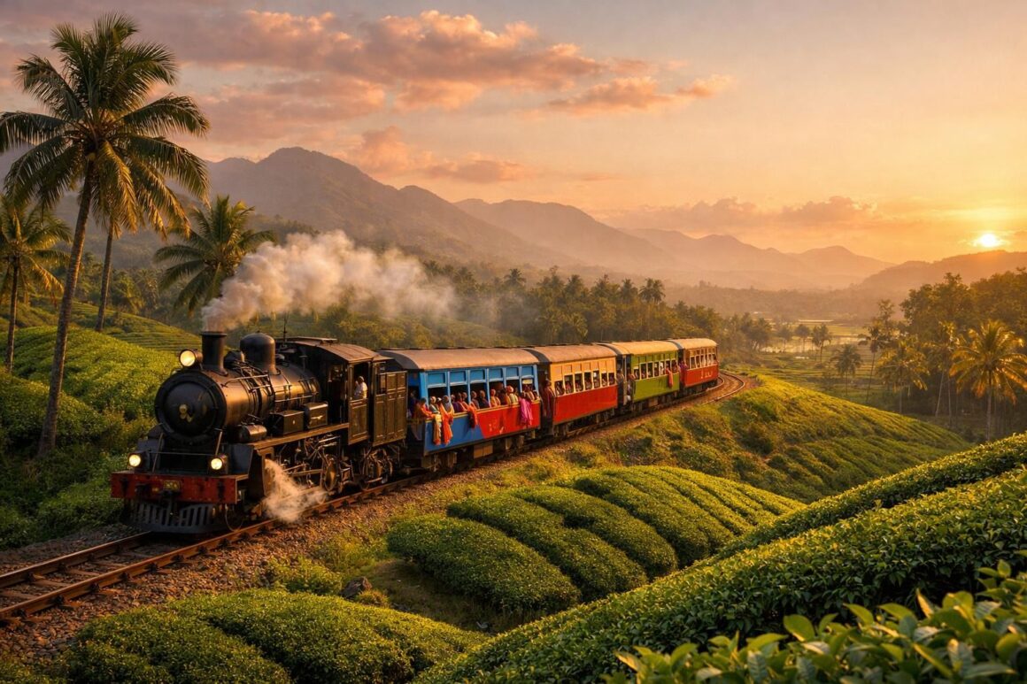 découvrez l'inde du sud en train, une épopée romantique à travers les plantations verdoyantes, alliant aventure, culture et paysages enchanteurs.