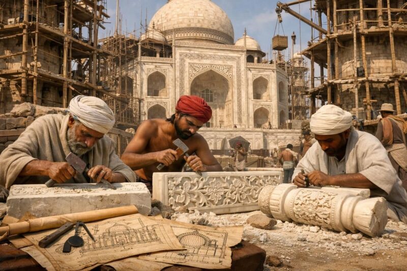 découvrez les secrets de construction du taj mahal, un chef-d'œuvre architectural mêlant histoire, art et techniques ingénieuses.