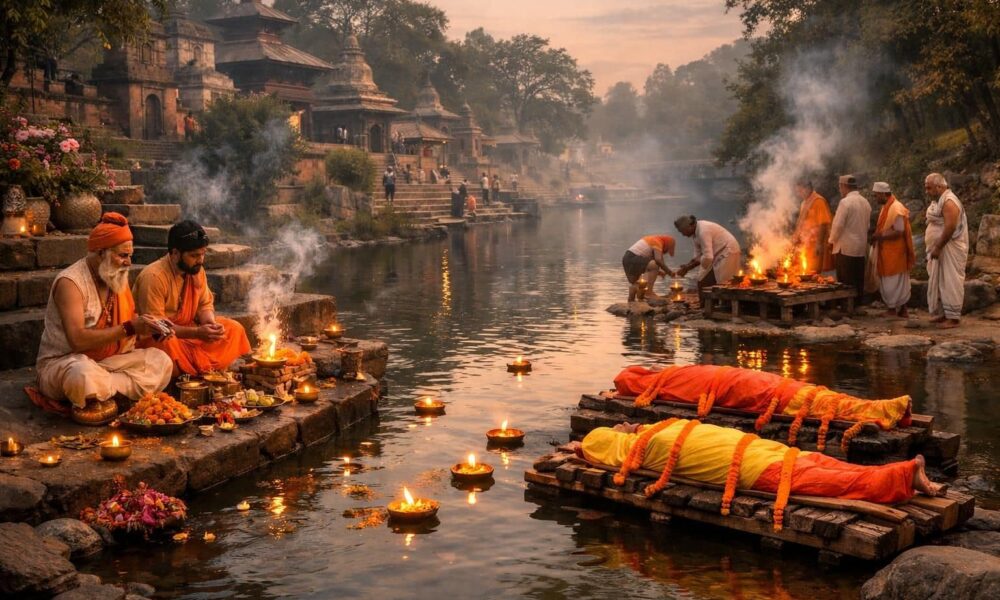 découvrez les rituels de pashupatinath et explorez le cycle sacré de la vie et de la mort au bord de l'eau, un lieu empreint de spiritualité et de traditions anciennes.