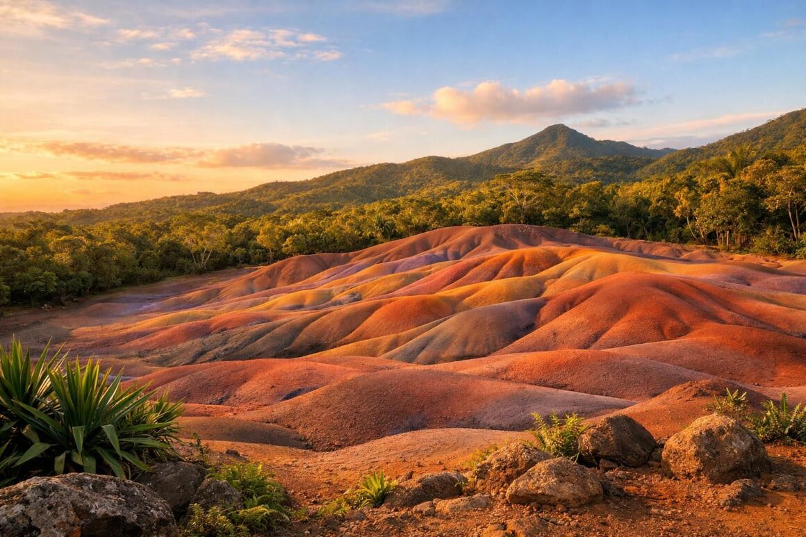 découvrez comment admirer la terre des sept couleurs à chamarel sous la meilleure lumière pour des paysages époustouflants et des photos inoubliables.