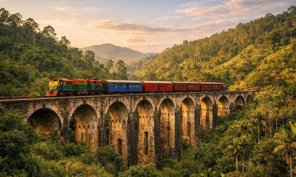 découvrez le pont aux neuf arches d'ella, un site emblématique du sri lanka. apprenez quel est le meilleur moment pour admirer le train mythique traversant ce chef-d'œuvre architectural.
