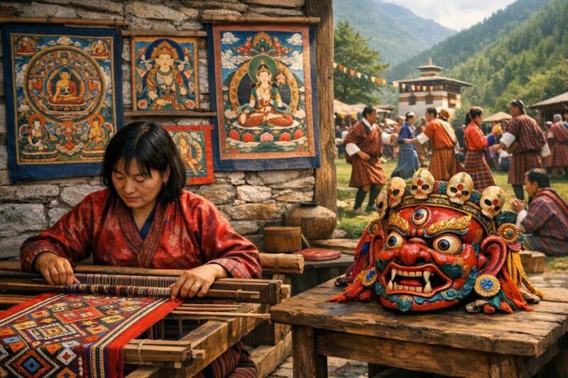 découvrez l'artisanat bhoutanais à travers ses textiles raffinés, ses peintures traditionnelles, ses masques colorés et ses traditions vivantes qui racontent l'histoire unique du bhoutan.