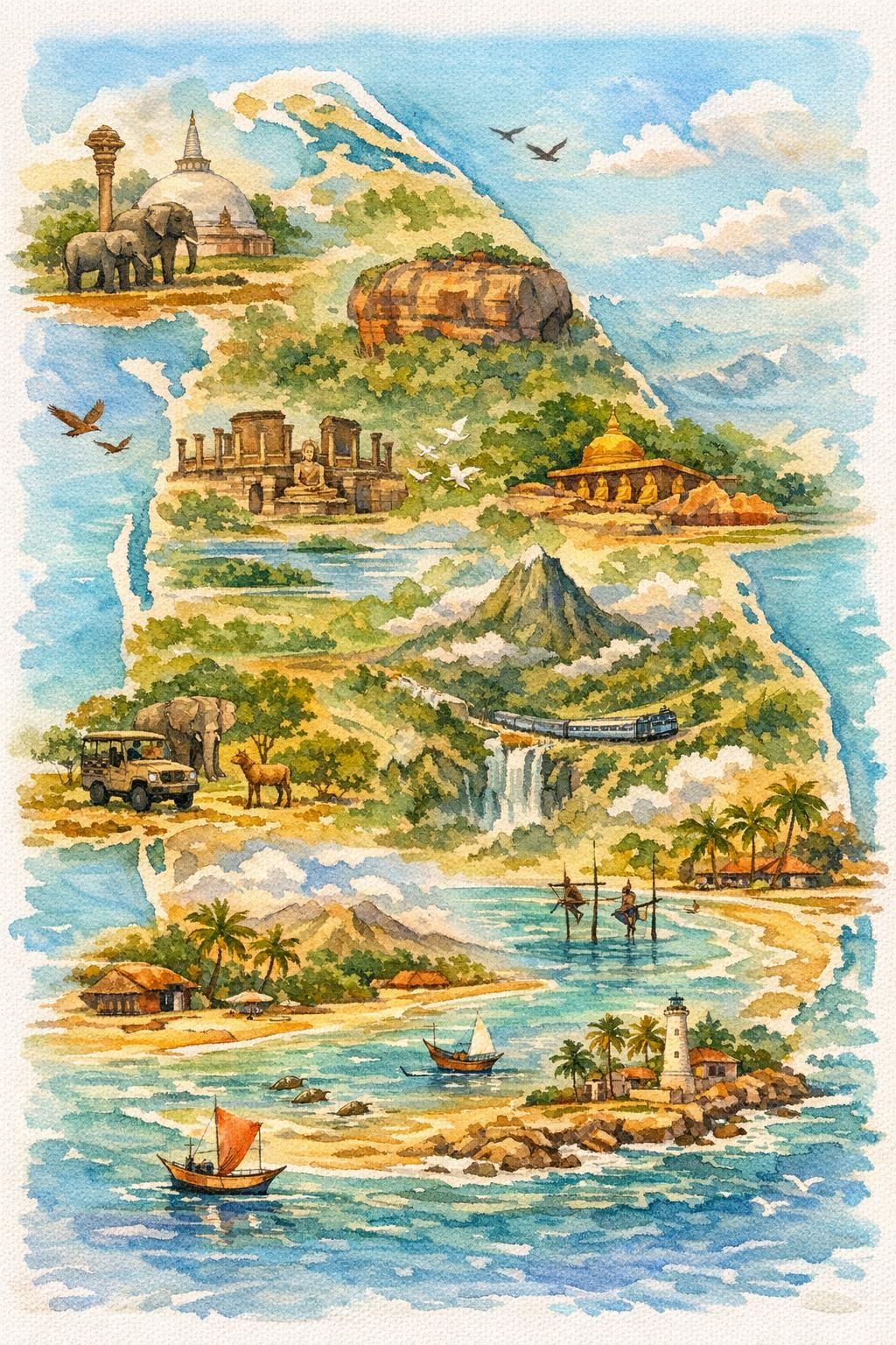 découvrez quelle région du sri lanka choisir en fonction de vos envies : explorez temples anciens, détendez-vous sur des plages paradisiaques, admirez les plantations verdoyantes ou partez en safari pour observer la faune exotique.
