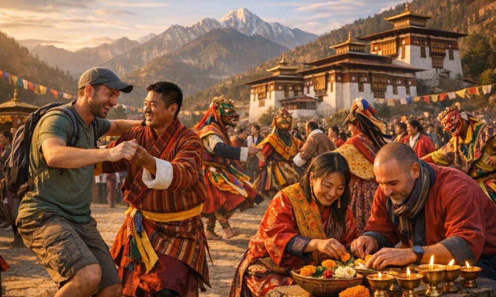 découvrez comment participer activement au festival tsechu au bhoutan et vivre une expérience authentique au-delà du simple rôle de spectateur.