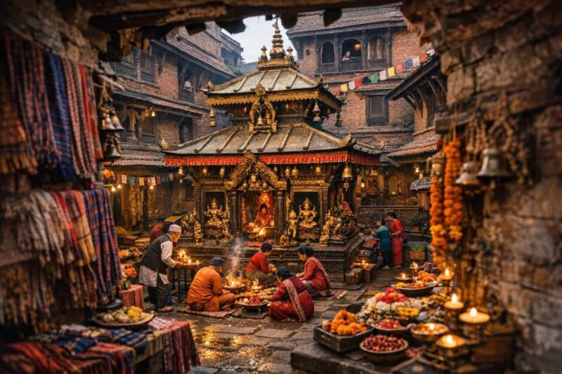 découvrez katmandou autrement à travers des cours cachées, des temples vivants et les riches traditions du peuple newar pour une immersion culturelle unique.
