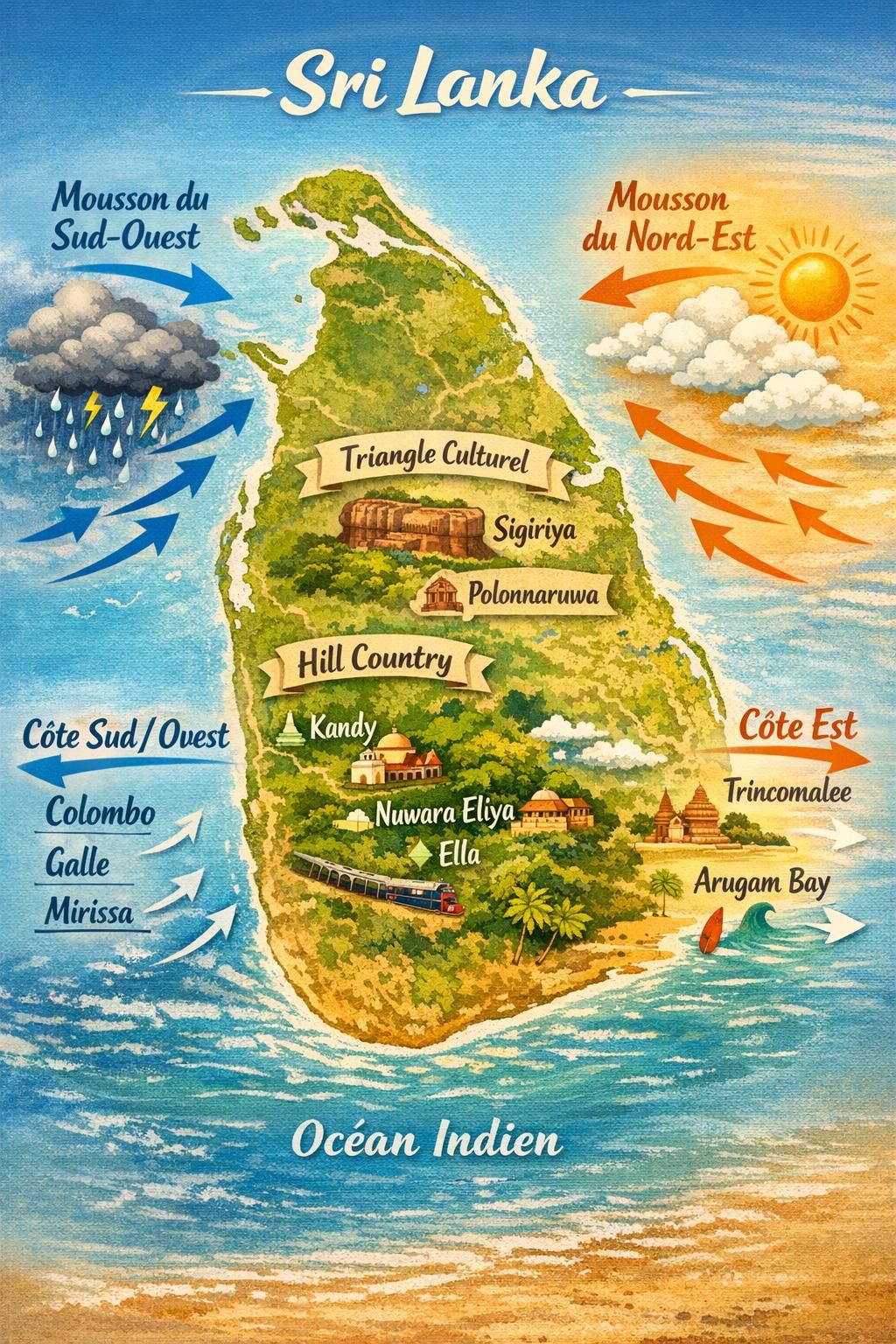 découvrez la meilleure période pour visiter le sri lanka en fonction des régions, des plages et des saisons de mousson afin de profiter pleinement de votre séjour.